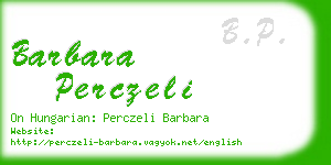 barbara perczeli business card